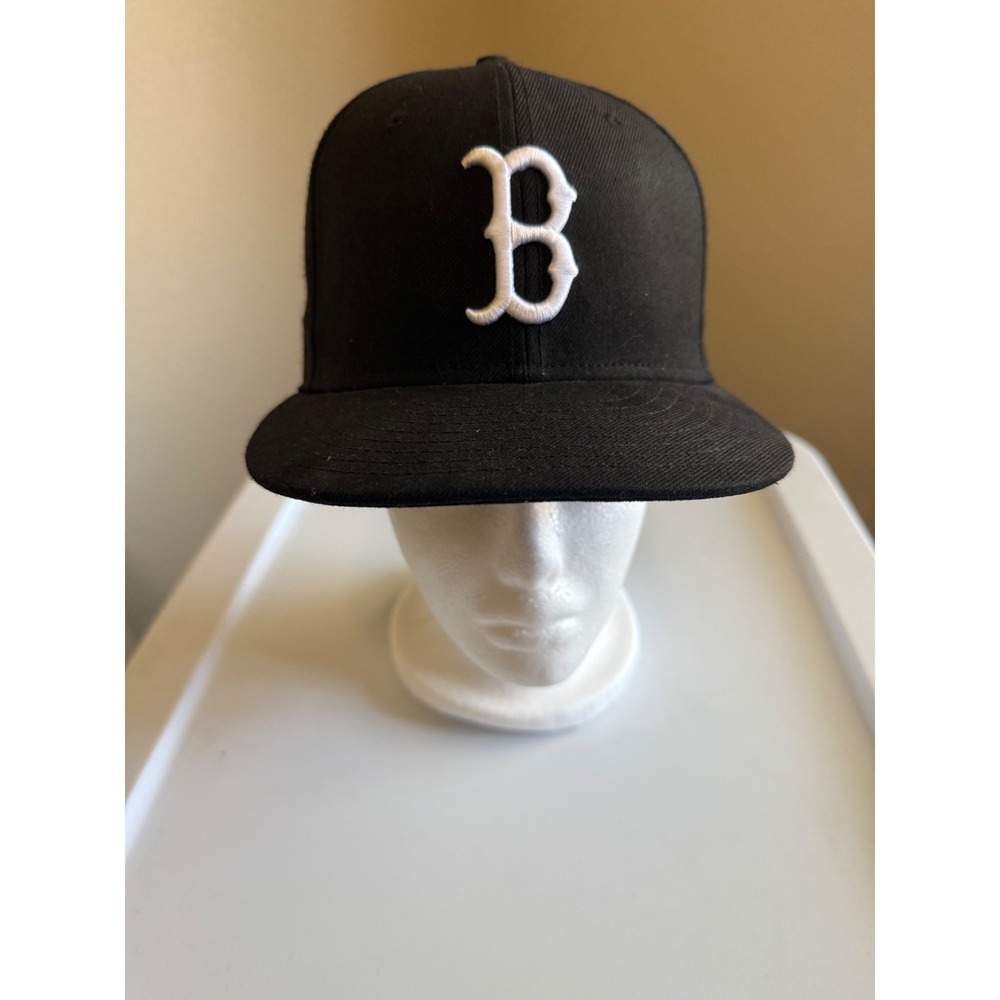 New Era 9FIFTY Boston Red Sox Snapback Hat Black Wool Flat Brim MLB Cap